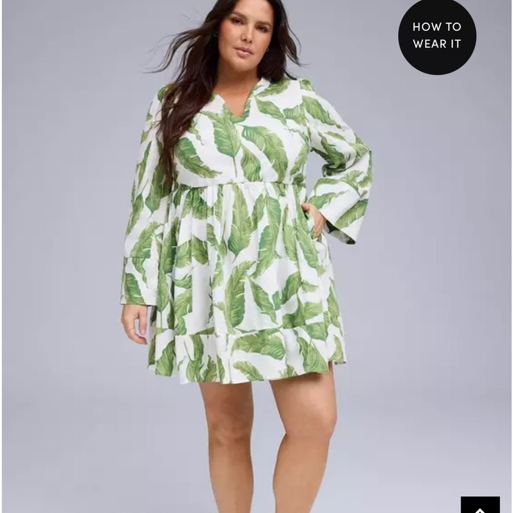 Torrid - Belle Isle Slit Front Mini Dress - size 18